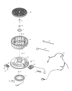 Kohler Kt735-3017 Ignition And Electrical Diagram and Parts List for Z-FORCESZ54 (17ASDGHC-17ASDGHC010)(2015) Cub Cadet Lawn Tractor